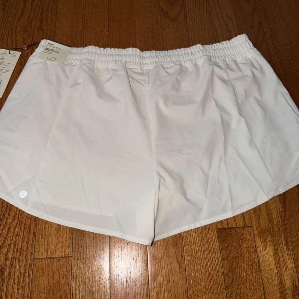 CALIA‎ Infinity Run Golf Tennis Shorts Large White Mid Rise Zipper Pocket Lined